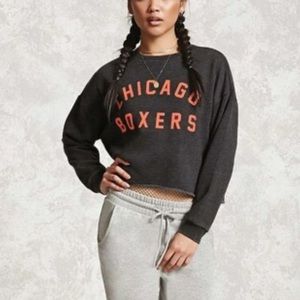 F21 Chicago Boxers Print Sweatshirt